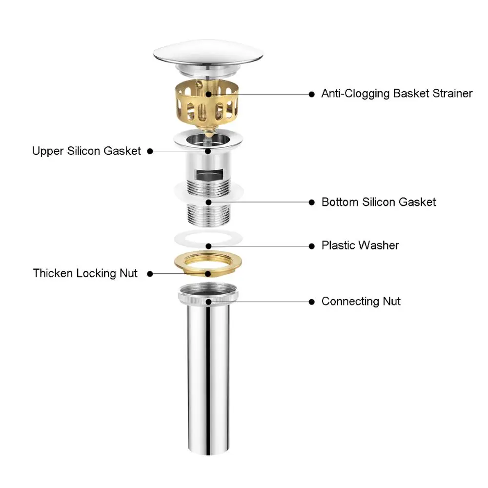 KOKOSIRI латунь ванная комната раковина сливной кран сосуд раковины всплывающие