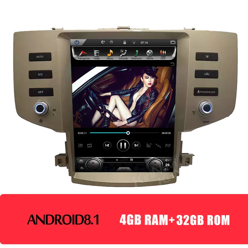 Android Car Radio KiriNavi вертикальный экран Tesla стиль 12," Android 8,1 Автомагнитола для Toyota eiz Mark авто gps навигация 2005-2009 dvd-плеер - Цвет: Android Car Radio