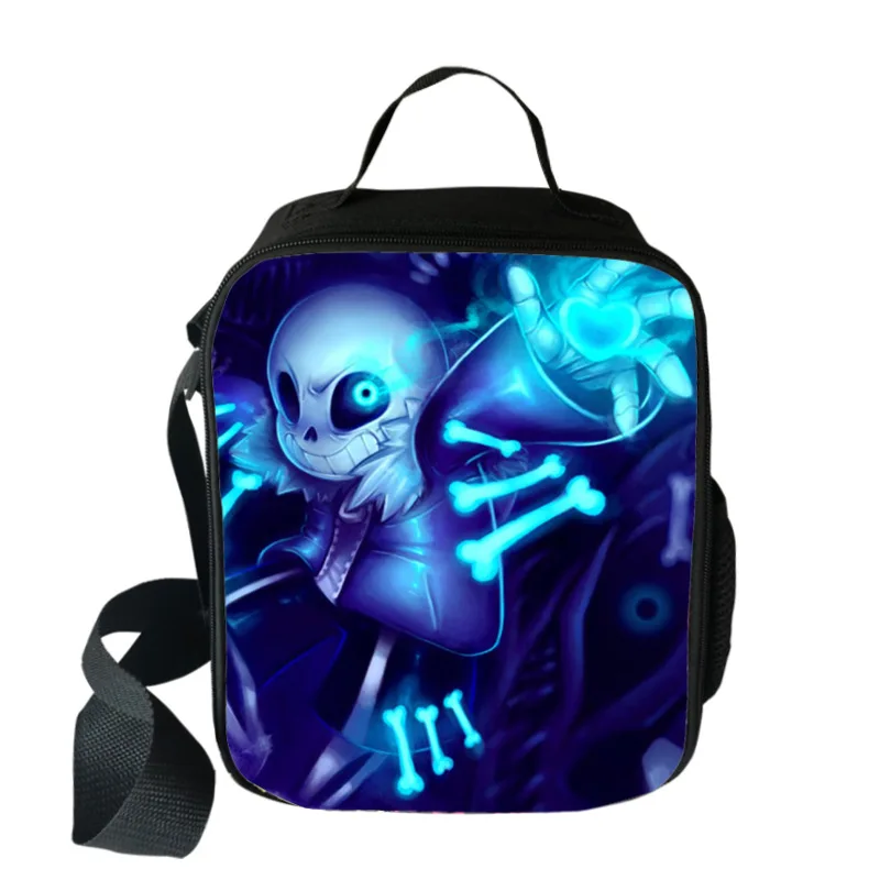 Kids Cooler Lunch Bag Cartoon Undertale Sans Girls Portable Thermal Food Picnic Bags for School Kids Boys Lunch Box Tote
