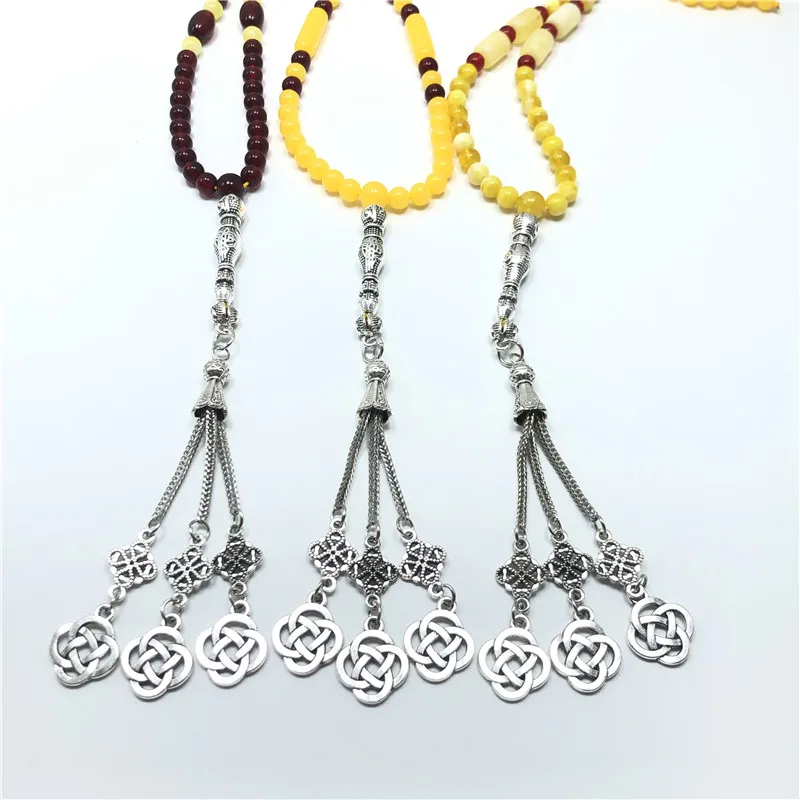 JunKang китайский узел металлическая кисточка четки браслеты молитва ожерелье