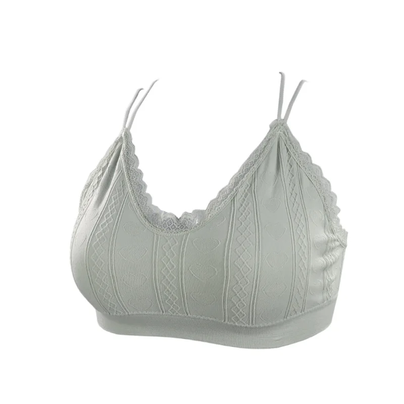 Женский кружевной бюстгальтер CHRLEISURE в Вертикальную Полоску без косточек