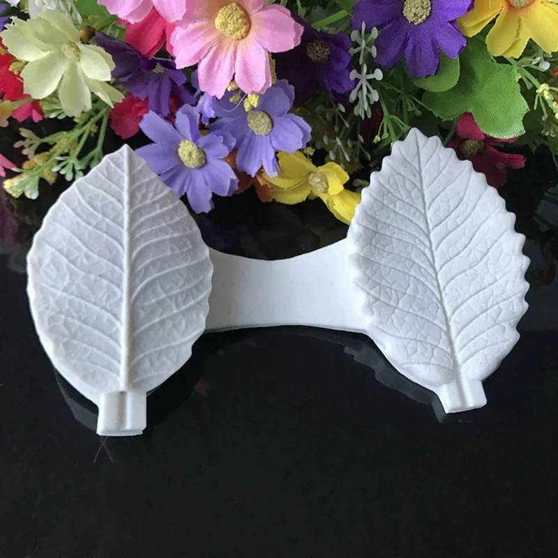 

1 Pc Silicone Mold Candy Polymer Clay Fondant Molds Cake Decorating Tools Flower Making Rose Leaf Mould