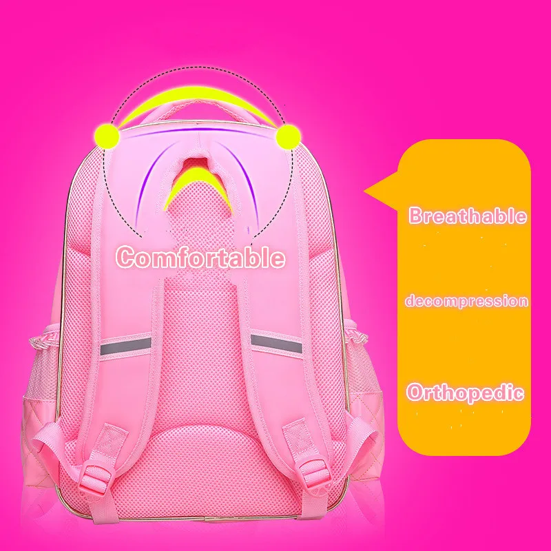 Bags Children School 2023 girls Orthopedic school backpack kids schoolbag Waterproof Princess Backpack Teenager Mochila Infantil