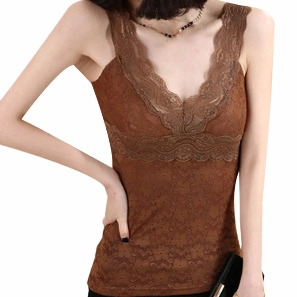 Женский жилет Сексуальная кружевная Цветочная футболка топы без рукавов