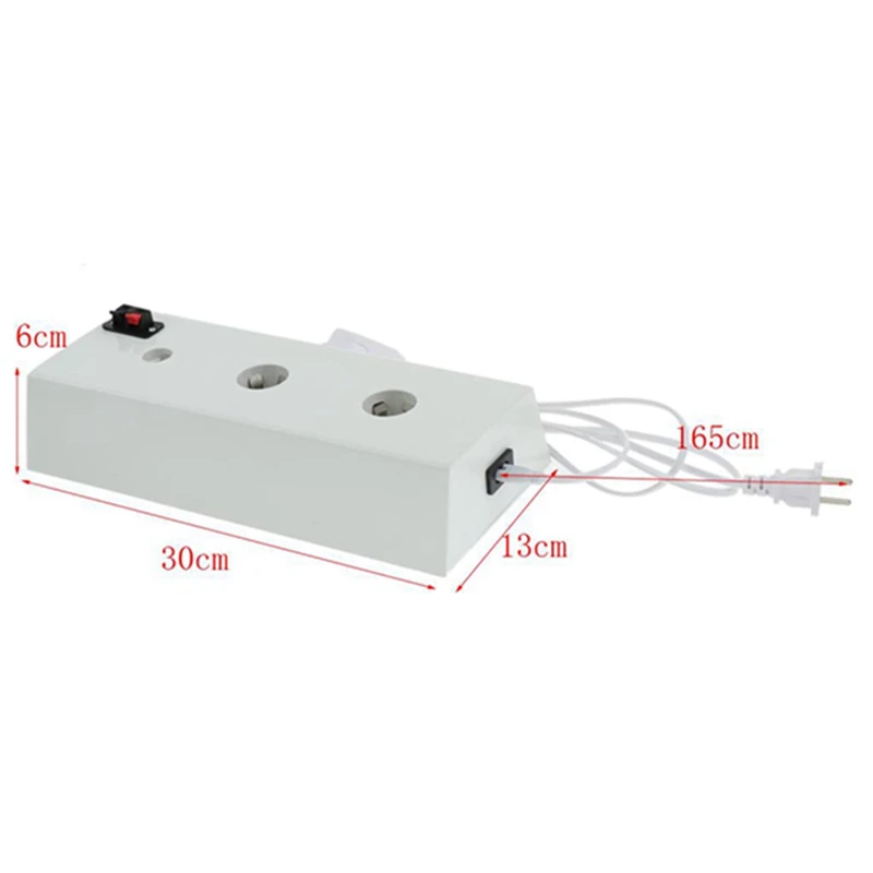 

AC100-220V 4A US Plug Bulb Adapter Display Light Socket 2 in 1 Aging Test Lamp Holder Sunshine Testing Electronic Tool