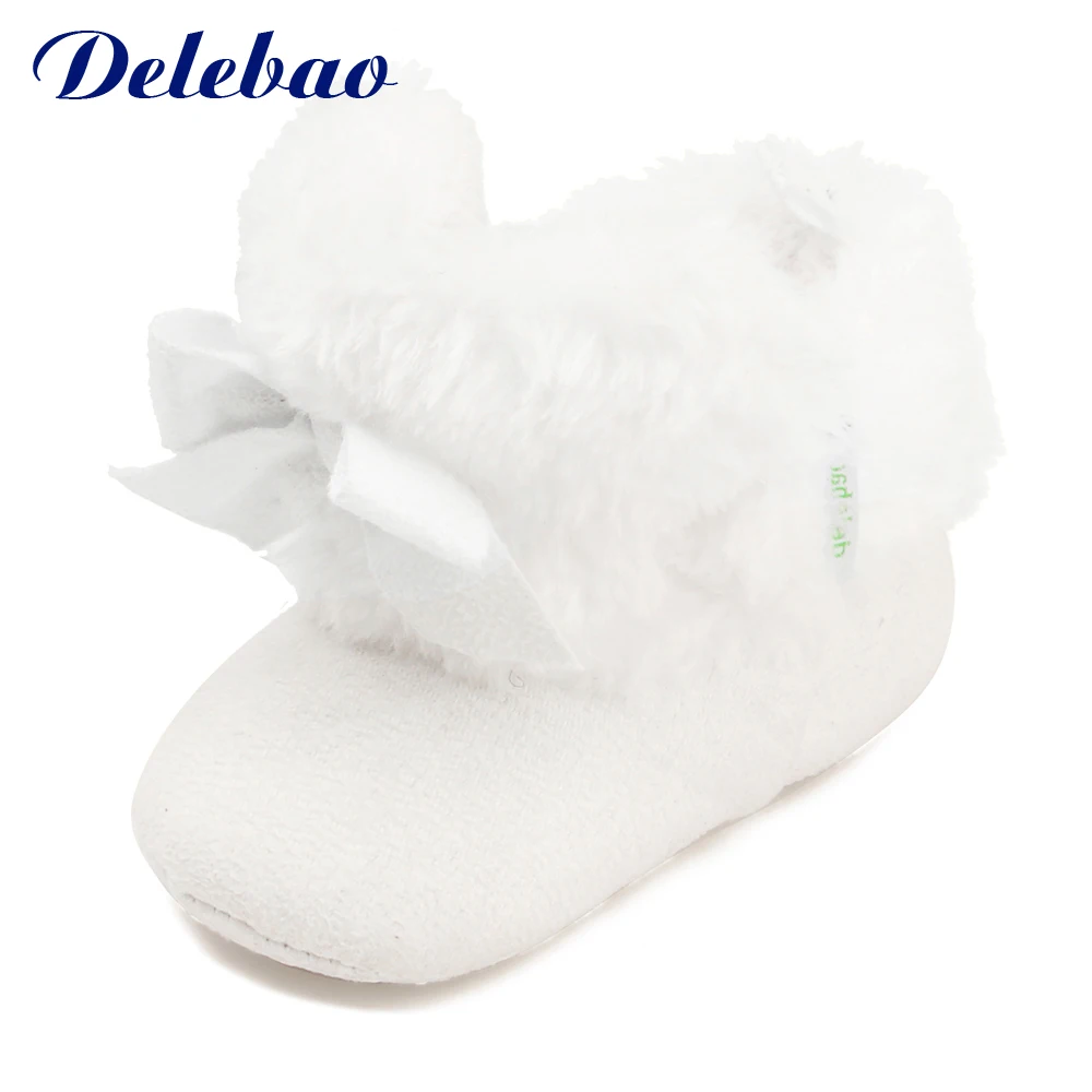White Boots Милые ботинки для новорожденных с рисунком лисы; теплые зимние ботинки; детская обувь; нескользящая обувь для маленьких мальчиков и девочек; - Цвет: White Boots