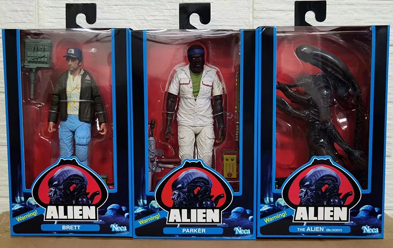

3pcs/set Aliens Figure NECA The Alien Bloody 40th Anniversary Alien Brett Parker Action Figures Collectible Model Toys Gift
