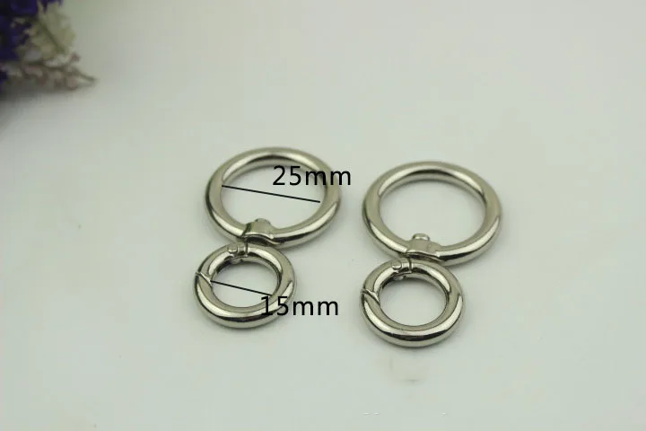 silver Meetee Пружинные уплотнительные кольца пряжки для сумки ремень собачий ошейник открывающийся брелок металлическая застежка зажим крюк Разъем DIY аксессуары - Цвет: silver