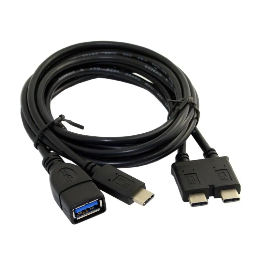 Двойной кабель USB 3.0 Type C к женскому OTG кабелю 3 1 и 0 для нового 13 дюймового Macbook