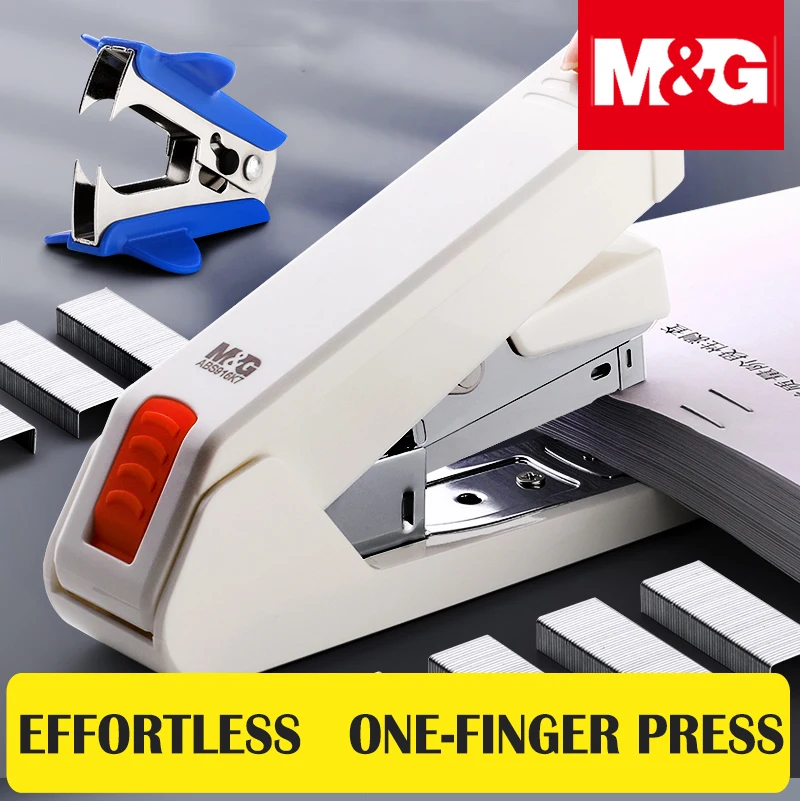 

M&G Effortless Stapler with Staples 24/6 26/6 Saving Power Stapler for Stationery Office Accessories School Supplies
