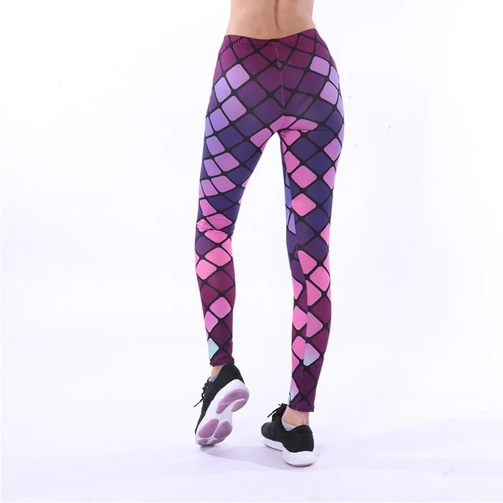 

Leggings Sport Women Fitness High Waist Print Spodnie Damskie Running Yoga Sweatpants Mujer Ankle-Length Pants Gym Clothing Hot