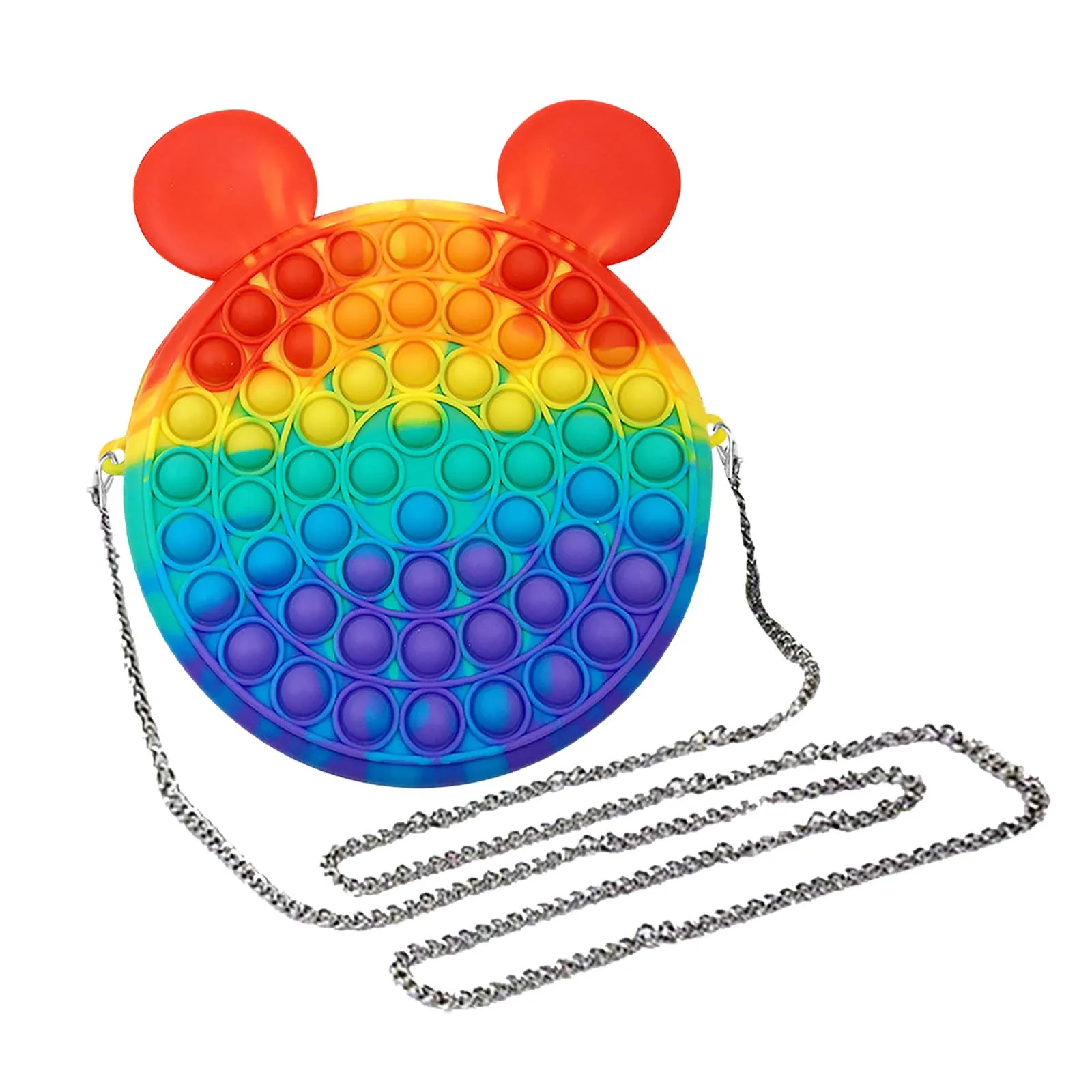 

антистресс Push Pendant Bag Bubble Fidget Toy Stress Relief Toys Decompression Sensory Toys симпл димпл For Girls Women Gift Bag