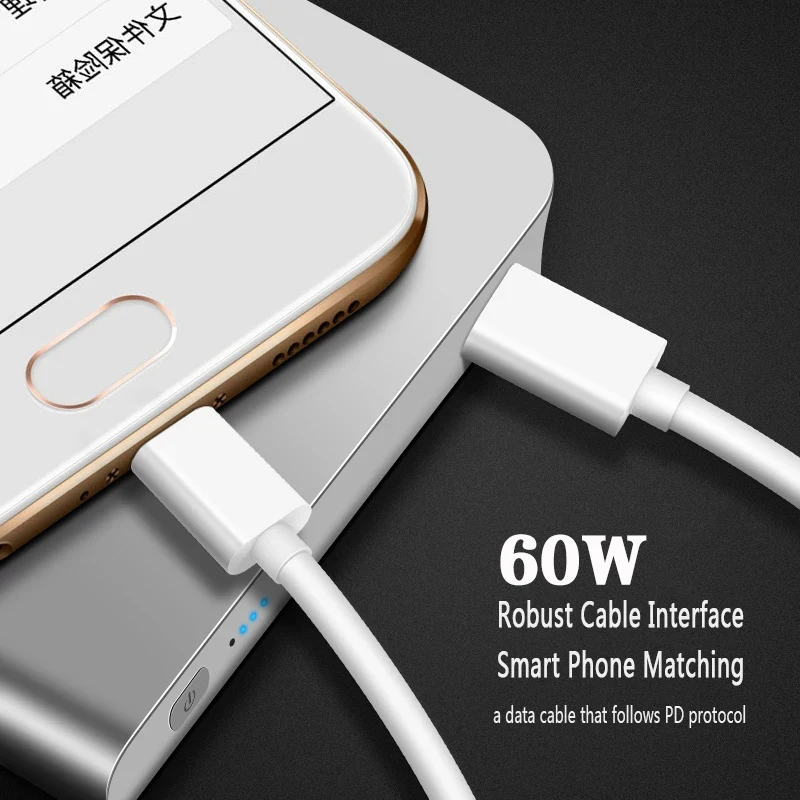 60W быстрая зарядка PD USB C Type кабель зарядного устройства для iPhone 12 Pro Max Мини 11 Xs Xr X 6 7