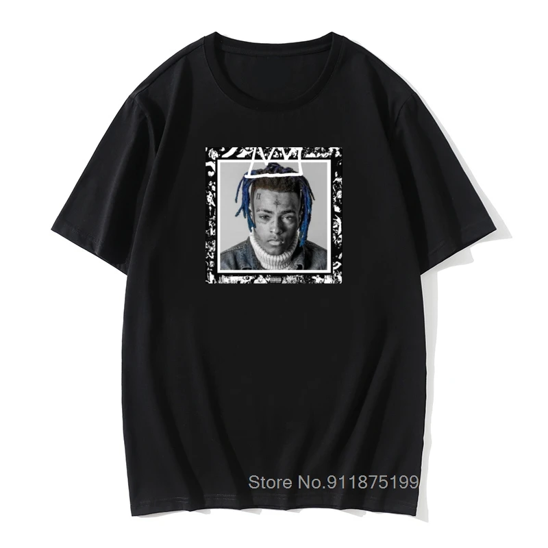

Новинка 2020, Мужская футболка в стиле ретро Xxxtentacion, летняя повседневная черная футболка в стиле ретро, забавная футболка с мультяшным принто...