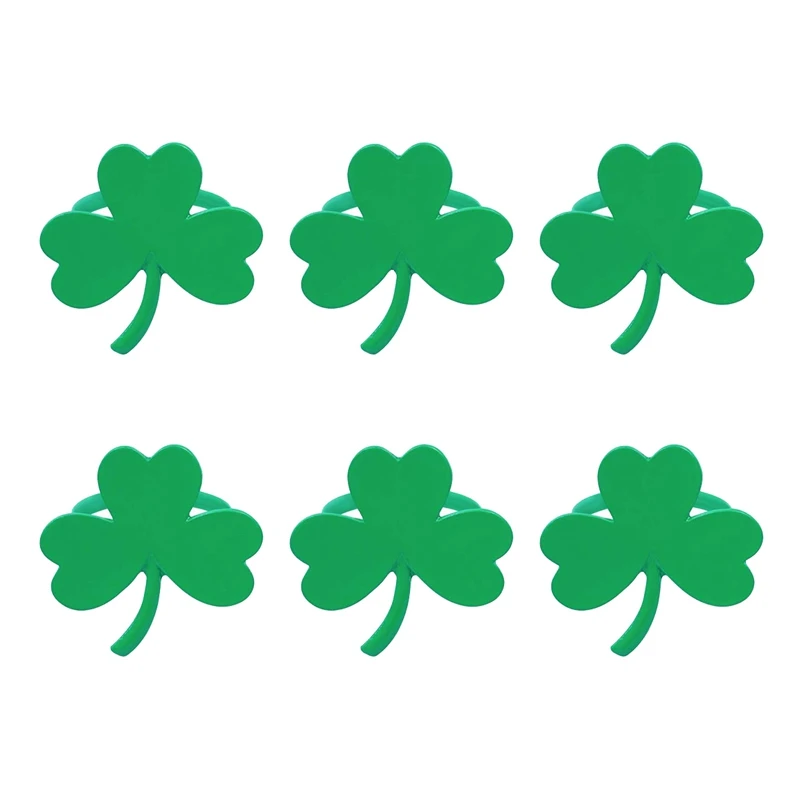 Кольца для салфеток Shamrock кольца украшения стола на День Святого Патрика вечерние