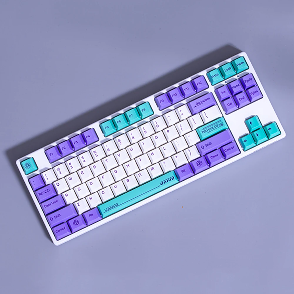 Технология фиолетовый белый зеленый дизайн 109 ключей Вишневый профиль