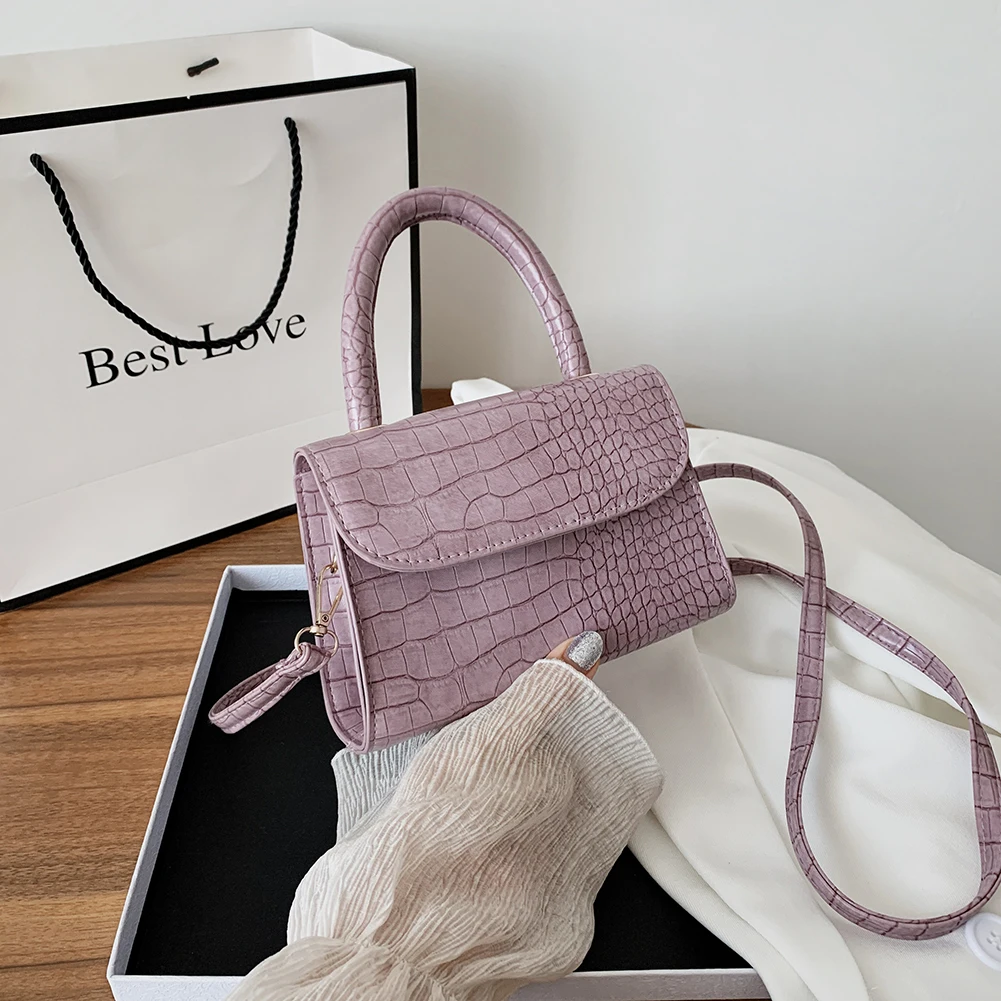 Мини площади клапаном сумка через плечо Новинка 2020 года из высококачественной