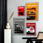 Современный крутой автомобильный постер Ferraris Lamborghini, Классические гонки, языческие ранние рисунки, холст для гостиной, декор для комнаты мальчиков