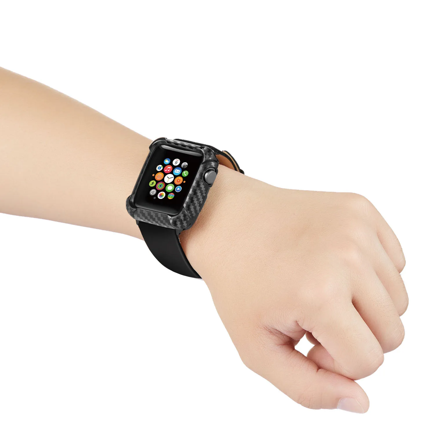 Чехол для часов Apple 38 мм 40 мм 42 мм 44 мм Carbon Anti-fall Protective Bumper iWatch Series 2 3 4 Shell on.