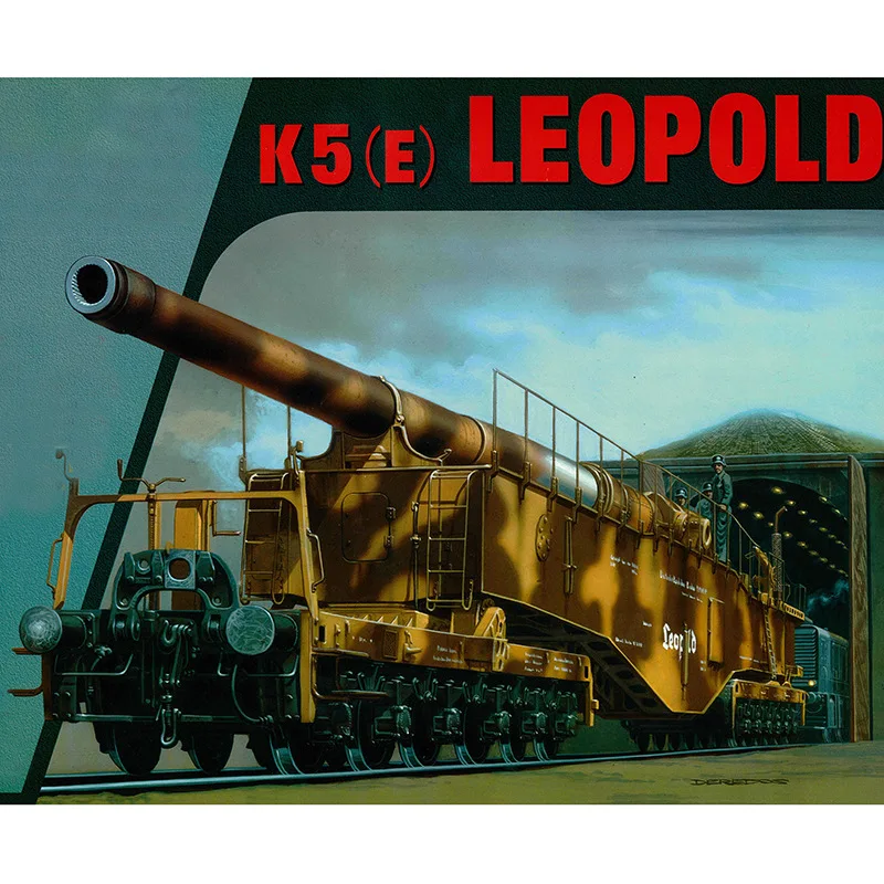 1:35 3D бумажная модель Второй мировой войны немецкий K5 Железнодорожный пистолет