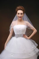 2015 whiteivory wedding veil velo voile mariage 1 5 m bridal veil velos de novia wedding vail 2015 beaded cheap veil bride