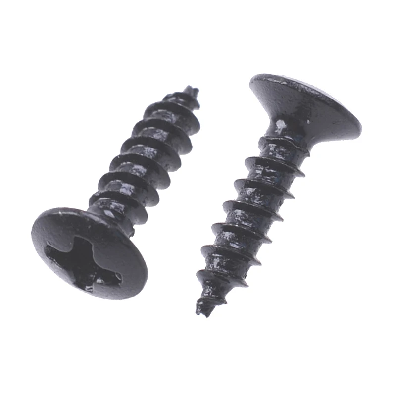 100 stücke bass gitarre schlagbrett schrauben hohlraum abdeckung jack abdeckung platte schraube für e gitarre bass 312mm chromgoldschwar