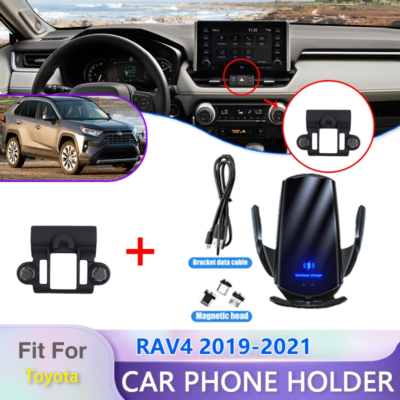 

Car Mobile Phone Holder for Toyota RAV4 XA50 RAV 4 2019 2020 2021 GPS Stand Bracket Rotatable Support Accessories for IPhone