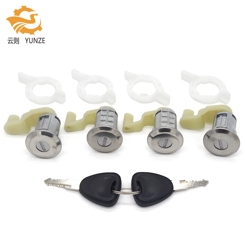 7701472806 4 шт дверной замок с 2 одинаковыми клавишами для RENAULT CLIO II 98 05|Замки и