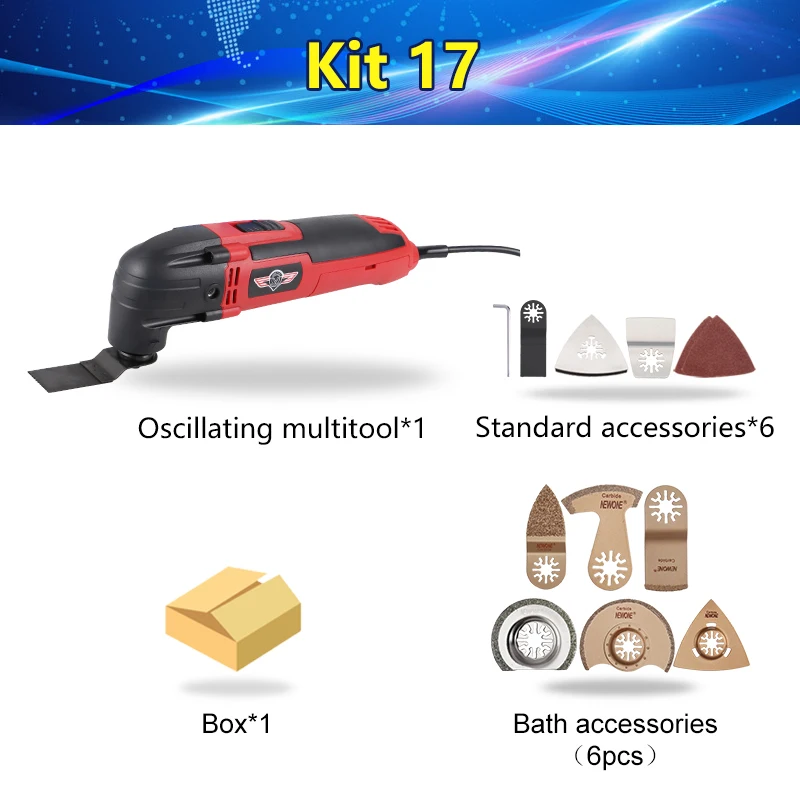 Bath Working set МНОГОФУНКЦИОНАЛЬНЫЙ электроинструмент электрический триммер, Реноватор пилы 300 Вт Multimaster Осциллирующий Инструмент с ручкой, DIY обустройство дома - Цвет: Bath Working set