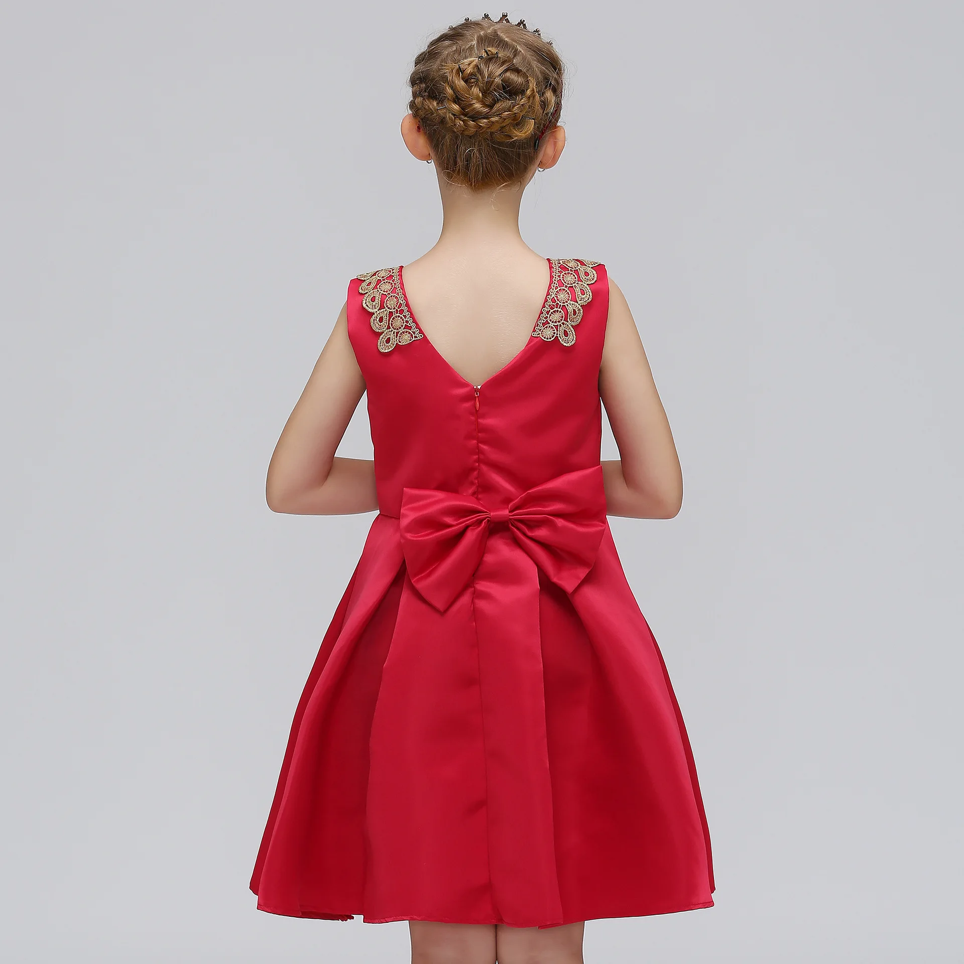 

Summer New Fashion Flower Girl Dress Elegant Wedding Evening Dresses Toddler Baby Girls Princess Party Birthday Clothes