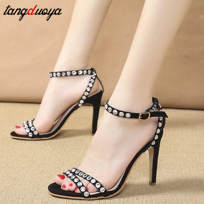 Свадебные туфли на высоком каблуке стразы сексуальные туфли-лодочки с ремешком