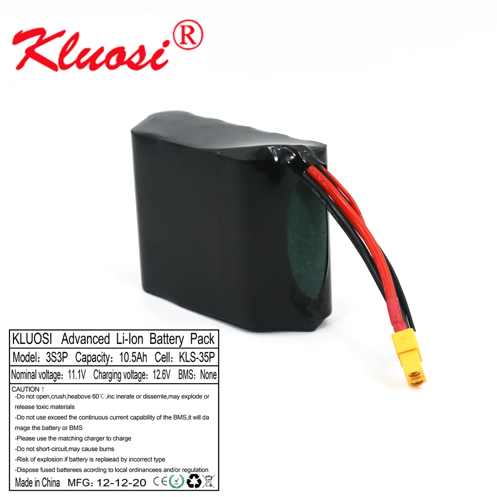 KLUOSI 3S3P 12V 10.5Ah 10Ah 12 6 V Высокая Ёмкость Бла (беспилотный летательный аппарат