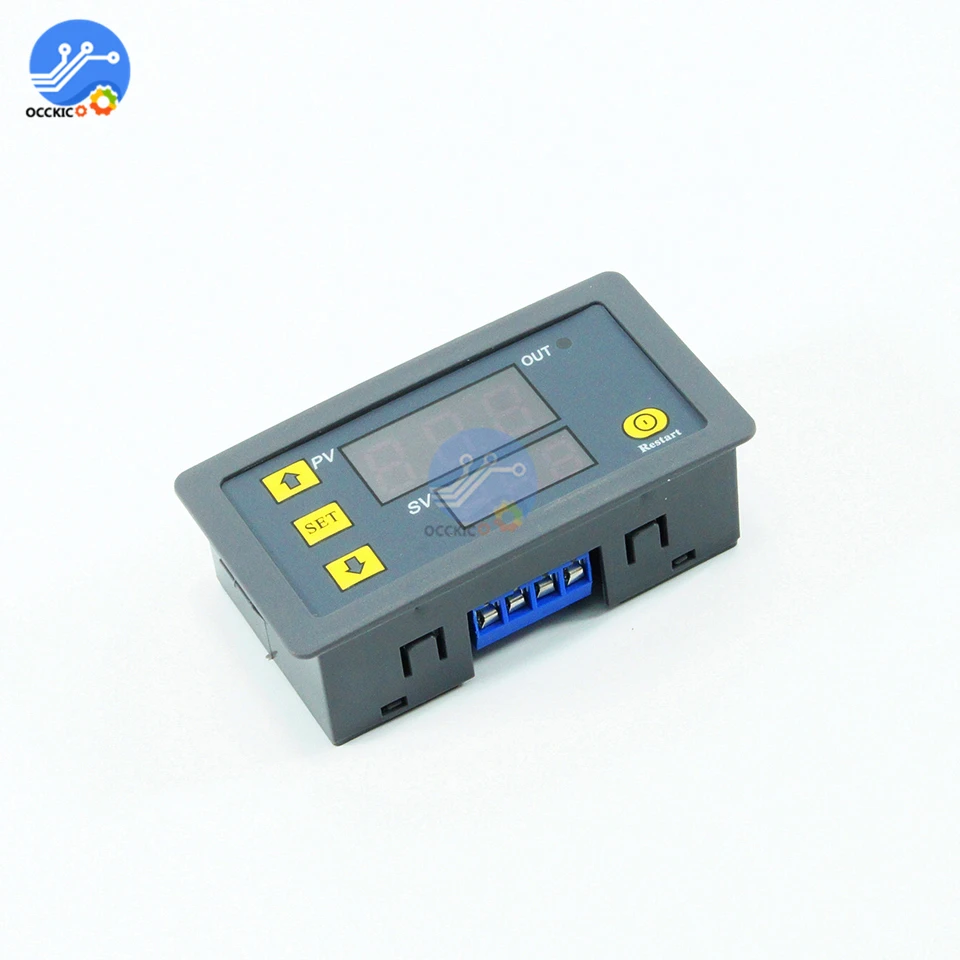 Цифровое реле задержки времени переменного тока 110 220 В двойной светодиодный