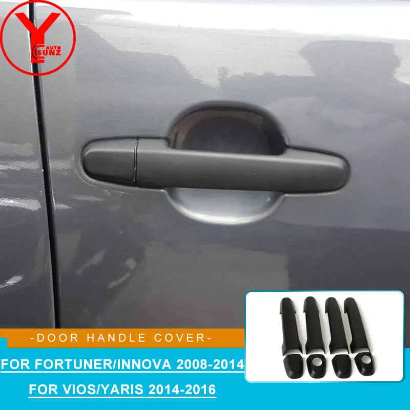 Черная крышка дверной ручки для toyota hilux fortuner innova vigo 2008 2012 2013 2014 Аксессуары Для yaris L