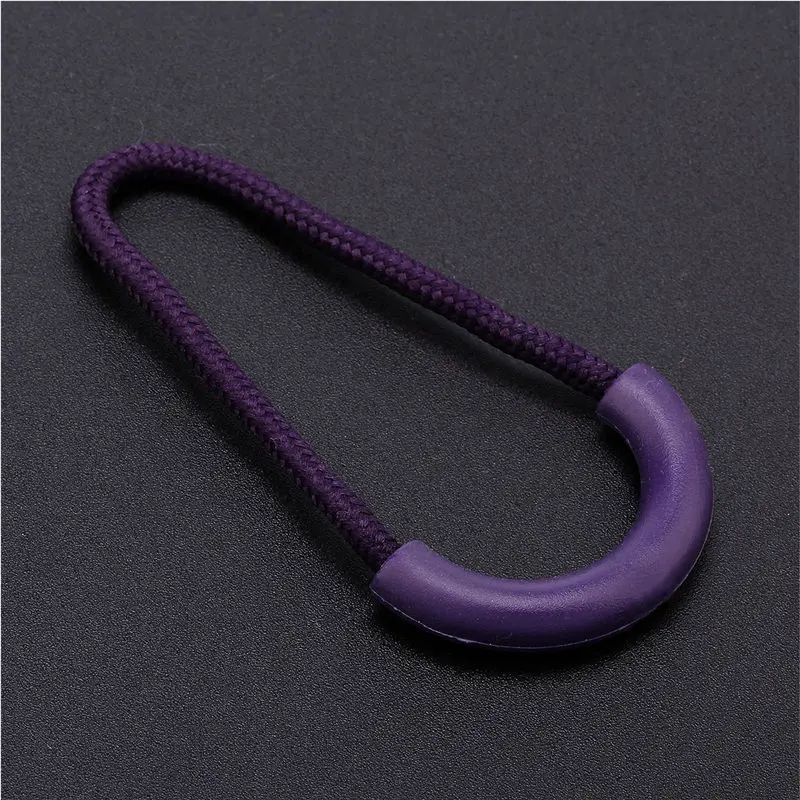 purple 10 шт./лот головка на молнии u-образный шнур на молнии Натяжной ремень несколько цветов наружные аксессуары на молнии - Цвет: purple