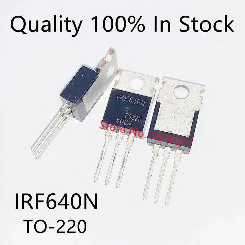 10PCS/LOT    IRF640N IRF640 IRF640NPBF 200V 18A TO-220 MOSFET N channel fet new original In Stock