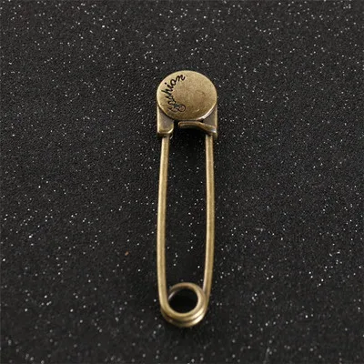 bronze DoreenBeads, круглая головка, сплав, брошь на булавке, винтажная мода, большая пряжка для шали, шляпы, пакет для игл, кардиган, подвеска, брошь, ювелирное изделие - Цвет: bronze