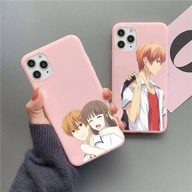 

Fruits Basket Japan anime Phone Case Candy Color for iPhone 6 7 8 11 12 13 s mini pro X XS XR MAX Plus