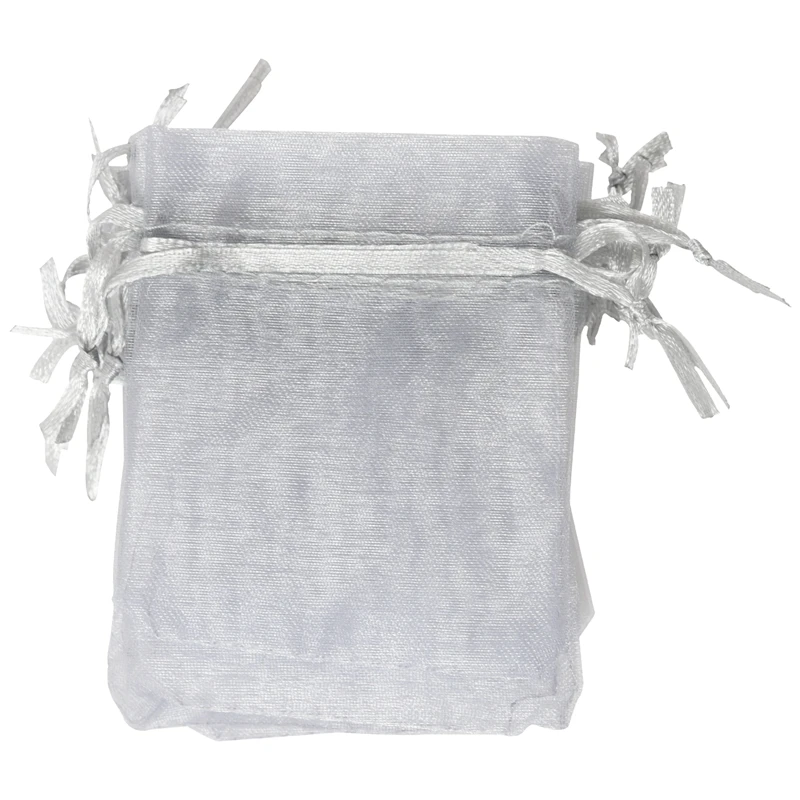 

10 pack Silver Organza Gift and Favour Bags 7cm x 9cm