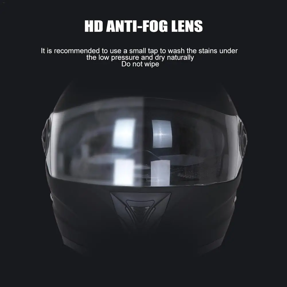 Полнолицевой шлем с двойными линзами мотоциклетный для мужчин и женщин