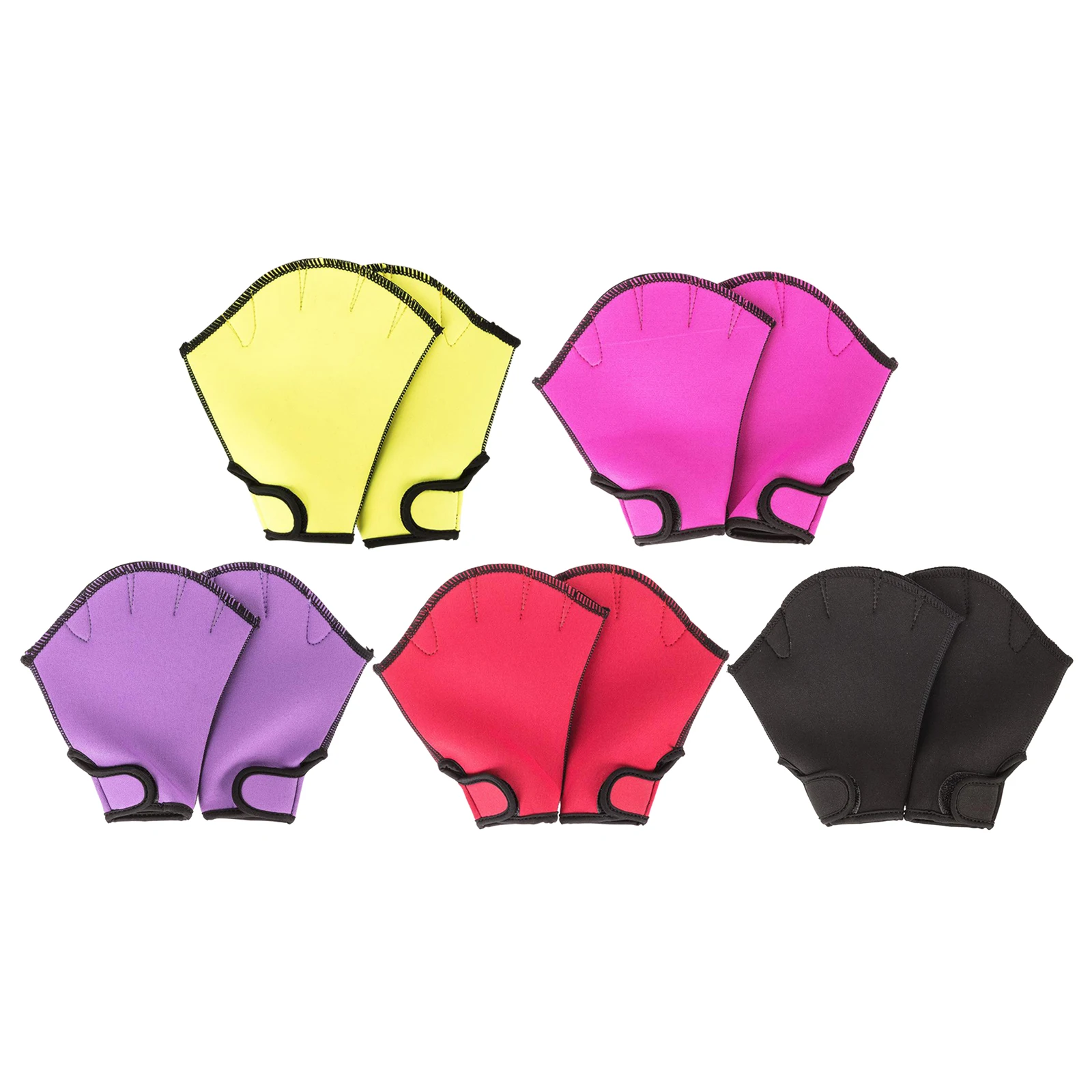 

1 Pair Swimming Gloves Aquatic Fitness Water Resistance Fit Paddle Training Fingerless Gloves for Women Men Kids