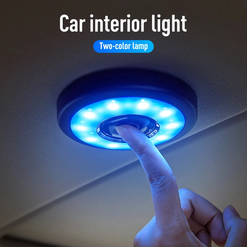 

Car Roof LED Reading Light Wireless Portable Auto Interior Lamp USB Charging Touch Type Magnet Ceiling Car Night Light Universal