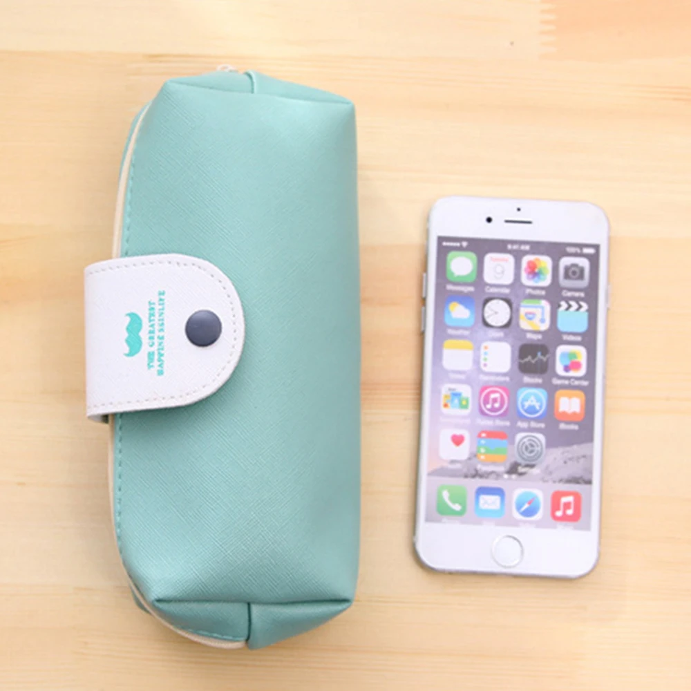 Чехол для карандашей большой емкости прочный кожаный материал