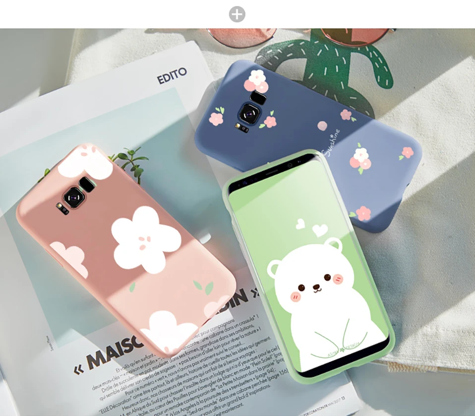 Силиконовый чехол ASINA с милыми цветами для samsung Galaxy S8 S9 S10 Plus, чехол-бампер с фруктами для samsung Galaxy S10 S9 Plus, чехол