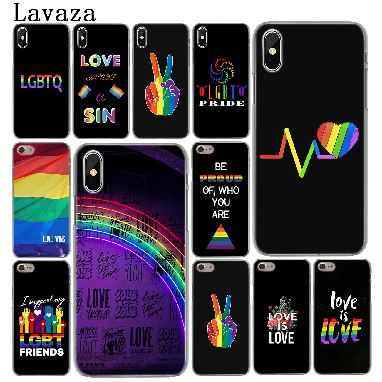 LGBTQ love is Heart LGBT жесткий чехол для телефона iPhone XR X 11 Pro XS Max 8 7 6 6S 5 5S SE 4S 4 10|Бамперы| |