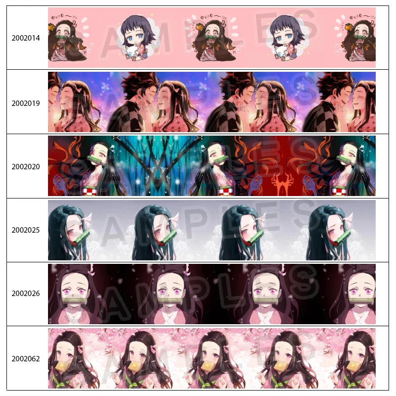 

Kimetsu no Yaiba Grosgrain Ribbon Printed Kawaii Kamado Nezuko Cartoon for DIY hairbow accessory decoration 10 yards