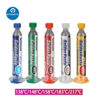 Паяльная Оловянная паста Mechanic, флюс 40 г, температура плавления 183 градусов, бессвинцовая неочищенная паяльная паста с шприцем для ремонта печатных плат и SMT