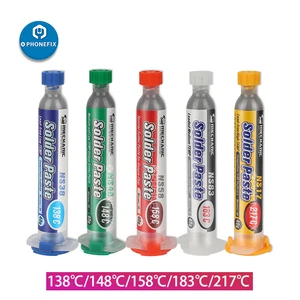 Паяльная Оловянная паста Mechanic, флюс 40 г, температура плавления 183 градусов, бессвинцовая неочищенная паяльная паста с шприцем для ремонта печатных плат и SMT