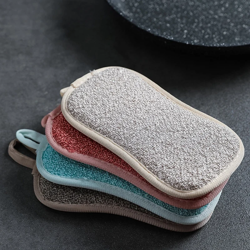 

8 PCS Microfiber Sponge Washable Reusable Sponge Washable Sponge Does Not Scratch Double Sided Soft Clean Dishes