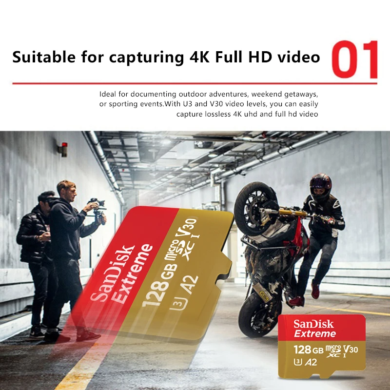Двойной Флеш-накопитель SanDisk A2 Extreme Micro SD Card 64 Гб 128 ГБ 256 карта памяти высокого